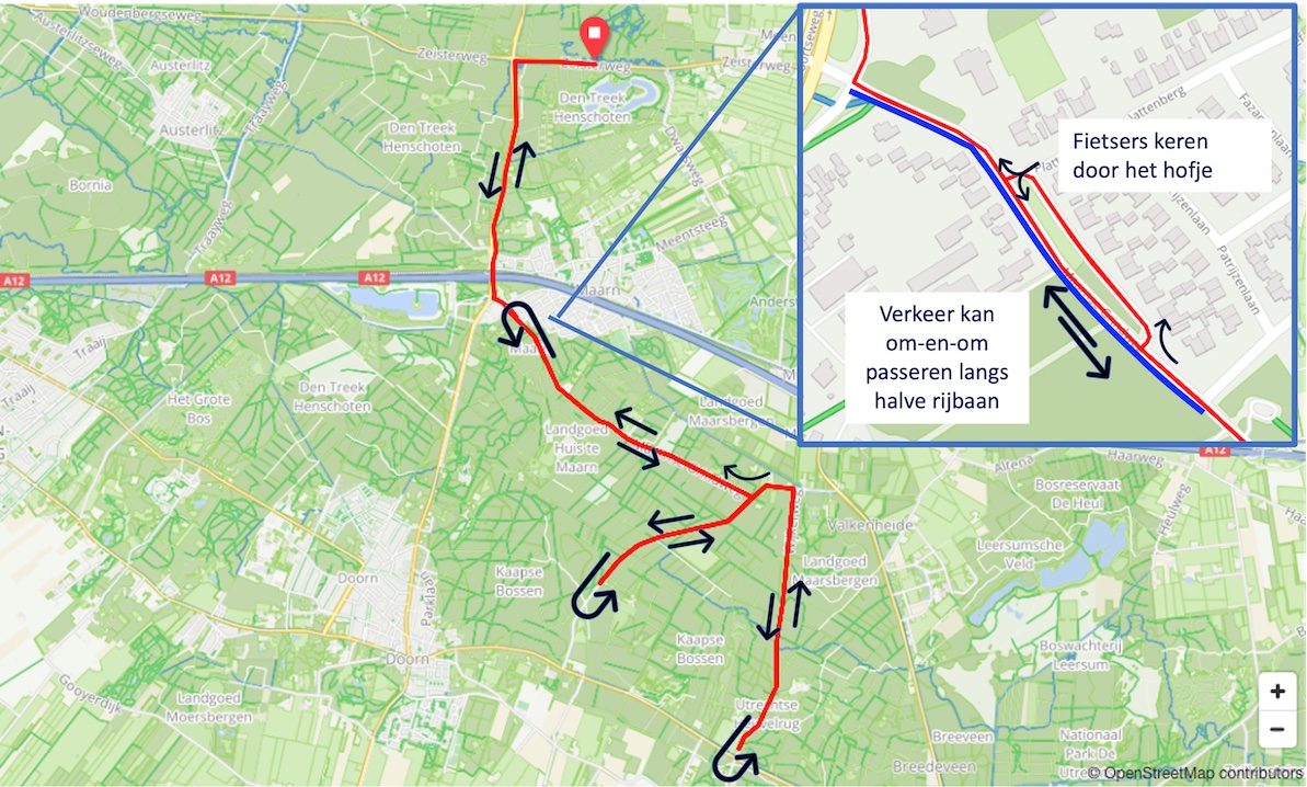 FietsparcoursMetHalveRijbaan
